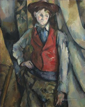  rojo Pintura - El niño con un chaleco rojo Paul Cezanne